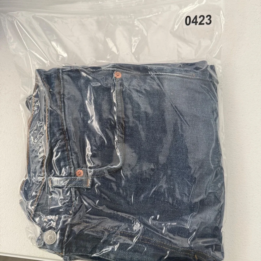 Levis 505 Regular Fit Mens‎ Jeans 35x28 Blue Denim Straight Leg Stretch